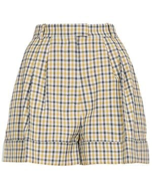 Baum und Pferdgarten Pleated Checked Shorts - Natural
