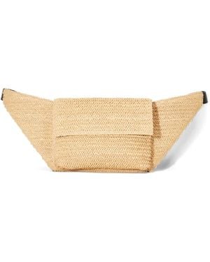 Osklen Raffia Flap Belt Bag - Natural