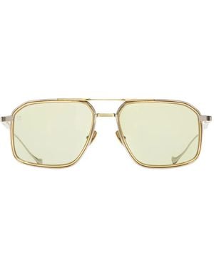 Cutler and Gross 1971 Limited Edition Geometric-Frame Glasses - Metallic
