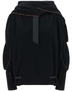 Kiko Kostadinov Petrel Drapierter Pullover - Schwarz
