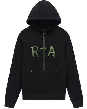 RTA Dion Logo-Print Hoodie - Black