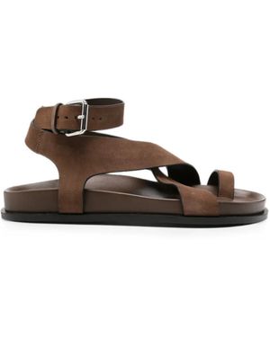 A.Emery Jalen Crossover-Strap Sandals - Brown