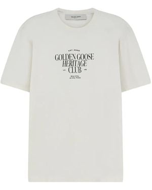 Golden Goose Logo-Print T-Shirt - White