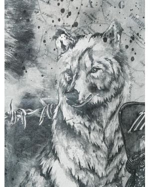 Balmain Wolf And Storm T-Shirt - Grey