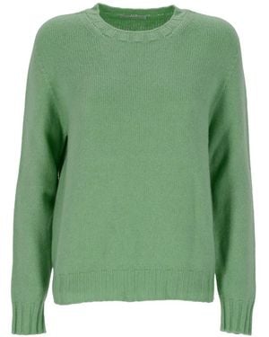 Oliver Lattughi Ribbed-Trim Cashmere Jumper - Green