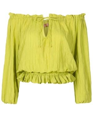 Clube Bossa Pisan Off-Shoulder Blouse - Yellow