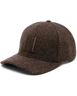 Les Deux Herringbone-Pattern Logo-Embroidered Baseball Cap - Brown