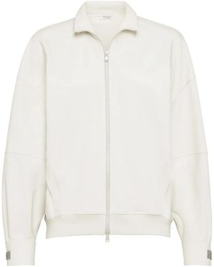 Brunello Cucinelli ジップアップ スウェットシャツ - ホワイト