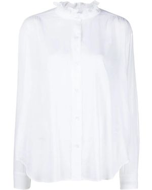 Isabel Marant Camisa Con Volantes En El Cuello - Blanco