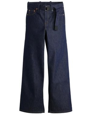 Sacai X Levi's Belted Wide-Leg Jeans - Blue