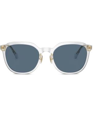 Versace Transparent Square-Frame Sunglasses - Blue