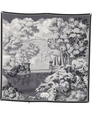Inoui Edition Landscape-Print Scarf - Grey