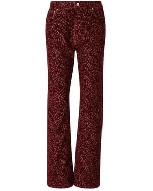 Rabanne Laser Print Baggy Pants - Red