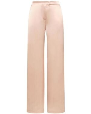 Maliparmi Shiny Cady Straight-Leg Trousers - White