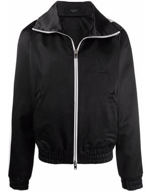 Amiri Zip-Up Satin Track Jacket - Black