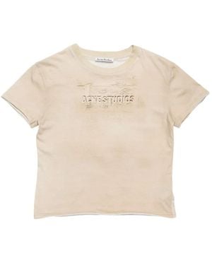 Acne Studios Organic-Cotton T-Shirt - Natural
