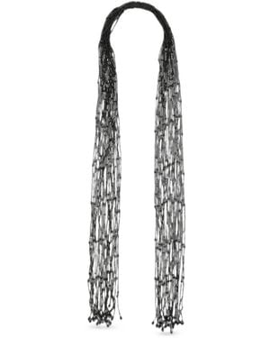 Emporio Armani Beaded Multi-Strand Necklace - White