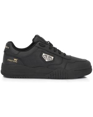 Philipp Plein Street King Logo-Plaque Trainers - Black