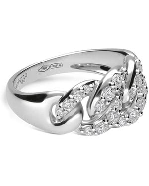 Leo Pizzo 18Kt Gourmette Diamond Ring - White