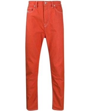 DIESEL Mid-Rise Slim Fit Jeans - Red