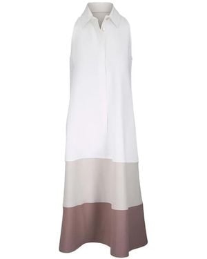 Antonelli Manuel Colour-Block Midi Dress - White