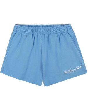 Sporty & Rich Wellness Club Disco Shorts - Blue
