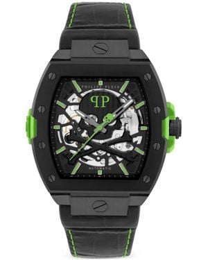 Philipp Plein Skeleton 2.0 44 Mm Horloge - Zwart