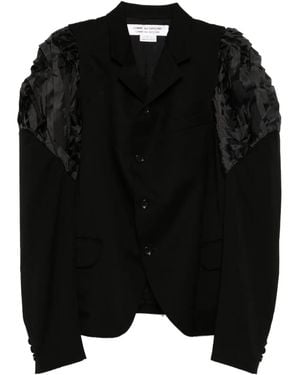 Comme des Garçons Ruffled-Sleeve Blazer - Black