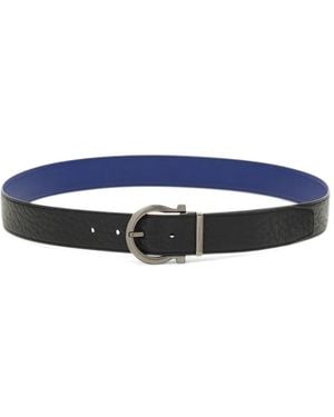 Ferragamo Wendbarer Gancini Gürtel - Blau