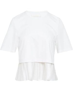 Club21 Pleated-Detail Top - White