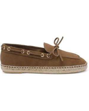 Palomitas By Paloma Barcelo' Laces Round Toe Loafers - Brown