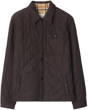 Burberry Quilted Button-Fastening Padded Jacket - Black