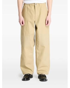 Nike Embroidered-Panel Carpenter Trousers - Natural