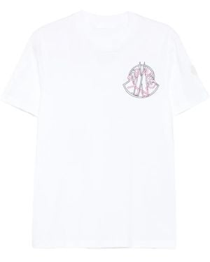 Moncler Logo-Print T-Shirt - White