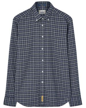 B.D. Baggies Geruit Overhemd - Blauw