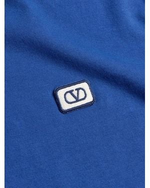 Valentino Garavani Vlogo-Patch T-Shirt - Blue