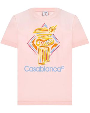 CASABLANCA Graphic-print T-shirt - ピンク