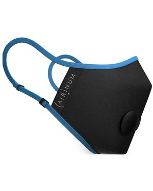 Bally Slogan-Print Face Mask - Blue