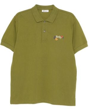 Bally Logo Cotton Polo Shirt - Green