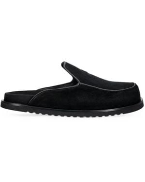 Filling Pieces Suede Slip-On Mules - Black