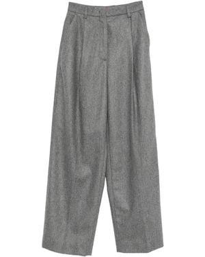 Thelatest Pleated Wide-Leg Pants - Gray