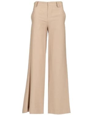 Al Duca d'Aosta Twill Wide-Leg Trousers - Natural