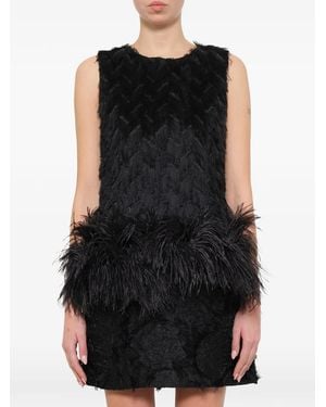 Lanvin Feather Dress - Zwart