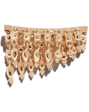 Maria Tash 18Kt Curved Tassel Bar Single Earring - Metallic
