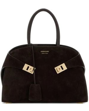 Ferragamo Small Hug Tote Bag - Black