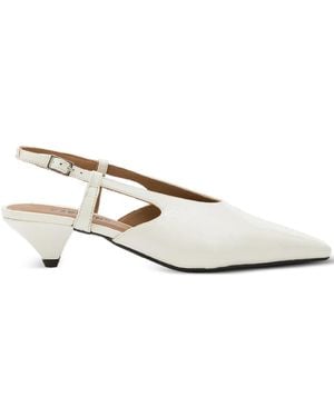 Carmens Leather Slingback Pumps - White