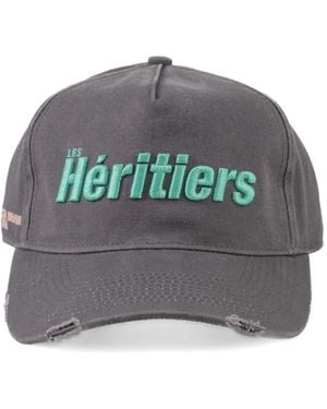 LES HÉRITIERS Logo-Embroidered Baseball Cap - Grey