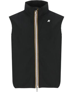 K-Way Valen Zip-Front Sleeveless Gilet - Black