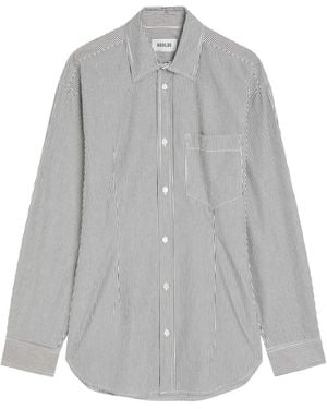 Agolde Camisa A Rayas - Gris
