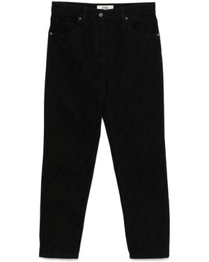 Fendi Jean À Motif Ff - Noir